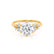 ALYA - Round Starburst Cluster Shoulder Set Engagement Ring 18k Yellow Gold Engagement Ring Lily Arkwright
