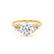 ALYA - Round Natural Diamond Starburst Cluster Shoulder Set Engagement Ring 18k Yellow Gold Engagement Ring Lily Arkwright