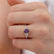 ALYA - Oval Alexandrite Starburst Cluster Shoulder Set Engagement Ring 950 Platinum