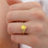 ALYA - Oval Yellow Sapphire Starburst Cluster Shoulder Set Engagement Ring 18k Yellow Gold