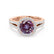 AMELIA - Lab Grown Alexandrite & Diamond 18k Rose Gold Halo Ring Engagement Ring Lily Arkwright