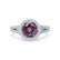 AMELIA - Lab Grown Alexandrite & Diamond Platinum 950 Halo Ring Engagement Ring Lily Arkwright