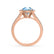 AMELIA - Lab Grown Aqua Spinel & Diamond 18k Rose Gold Halo Ring Engagement Ring Lily Arkwright