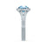 AMELIA - Lab Grown Aqua Spinel & Diamond 18k White Gold Halo Ring Engagement Ring Lily Arkwright