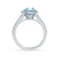 AMELIA - Lab Grown Aqua Spinel & Diamond Platinum 950 Halo Ring Engagement Ring Lily Arkwright