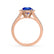 AMELIA - Lab Grown Blue Sapphire & Diamond 18k Rose Gold Halo Ring Engagement Ring Lily Arkwright