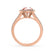 AMELIA - Lab Grown Champagne Sapphire & Diamond 18k Rose Gold Halo Ring Engagement Ring Lily Arkwright