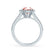 AMELIA - Lab Grown Champagne Sapphire & Diamond 18k White Gold Halo Ring Engagement Ring Lily Arkwright