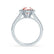 AMELIA - Lab Grown Champagne Sapphire & Diamond Platinum 950 Halo Ring Engagement Ring Lily Arkwright