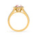 AMELIA - Lab Grown Champagne Sapphire & Diamond 18k Yellow Gold Halo Ring Engagement Ring Lily Arkwright