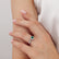 AMELIA - Lab Grown Emerald & Diamond 18k Yellow Gold Halo Ring