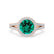 AMELIA - Lab Grown Emerald & Diamond 18k Rose Gold Halo Ring Engagement Ring Lily Arkwright