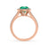AMELIA - Lab Grown Emerald & Diamond 18k Rose Gold Halo Ring Engagement Ring Lily Arkwright