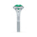 AMELIA - Lab Grown Emerald & Diamond 18k White Gold Halo Ring Engagement Ring Lily Arkwright
