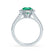 AMELIA - Lab Grown Emerald & Diamond Platinum 950 Halo Ring Engagement Ring Lily Arkwright