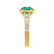 AMELIA - Lab Grown Emerald & Diamond 18k Yellow Gold Halo Ring Engagement Ring Lily Arkwright