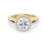 AMELIA - Round Moissanite & Diamond 18k Yellow Gold Halo Ring Engagement Ring Lily Arkwright