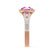 AMELIA - Lab Grown Pink Sapphire & Diamond 18k Rose Gold Halo Ring Engagement Ring Lily Arkwright