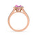 AMELIA - Lab Grown Pink Sapphire & Diamond 18k Rose Gold Halo Ring Engagement Ring Lily Arkwright