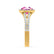 AMELIA - Lab Grown Pink Sapphire & Diamond 18k Yellow Gold Halo Ring Engagement Ring Lily Arkwright