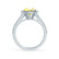 AMELIA - Lab Grown Yellow Sapphire & Diamond 18k White Gold Halo Ring Engagement Ring Lily Arkwright