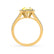 AMELIA - Lab Grown Yellow Sapphire & Diamond 18k Yellow Gold Halo Ring Engagement Ring Lily Arkwright