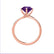 ANNORA - Chatham® Alexandrite 18k Rose Gold Twist Solitaire Ring Engagement Ring Lily Arkwright