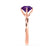 ANNORA - Chatham® Alexandrite 18k Rose Gold Twist Solitaire Ring Engagement Ring Lily Arkwright