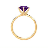 ANNORA - Chatham® Alexandrite 18k Yellow Gold Twist Solitaire Ring Engagement Ring Lily Arkwright