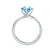 ANNORA - Chatham® Aqua Spinel Platinum 950 Twist Solitaire Ring Engagement Ring Lily Arkwright