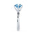 ANNORA - Chatham® Aqua Spinel Platinum 950 Twist Solitaire Ring Engagement Ring Lily Arkwright