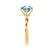 ANNORA - Chatham® Aqua Spinel 18k Yellow Gold Twist Solitaire Ring Engagement Ring Lily Arkwright