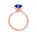ANNORA - Chatham® Blue Sapphire 18k Rose Gold Twist Solitaire Ring Engagement Ring Lily Arkwright