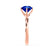 ANNORA - Chatham® Blue Sapphire 18k Rose Gold Twist Solitaire Ring Engagement Ring Lily Arkwright