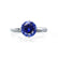 ANNORA - Chatham® Blue Sapphire 18k White Gold Twist Solitaire Ring Engagement Ring Lily Arkwright