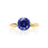 ANNORA - Chatham® Blue Sapphire 18k Yellow Gold Twist Solitaire Ring Engagement Ring Lily Arkwright