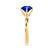 ANNORA - Chatham® Blue Sapphire 18k Yellow Gold Twist Solitaire Ring Engagement Ring Lily Arkwright