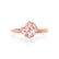 ANNORA - Chatham® Champagne Sapphire 18k Rose Gold Twist Solitaire Ring Engagement Ring Lily Arkwright