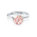 ANNORA - Chatham® Champagne Sapphire 18k White Gold Twist Solitaire Ring Engagement Ring Lily Arkwright