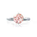 ANNORA - Chatham® Champagne Sapphire 18k White Gold Twist Solitaire Ring Engagement Ring Lily Arkwright