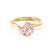 ANNORA - Chatham® Champagne Sapphire 18k Yellow Gold Twist Solitaire Ring Engagement Ring Lily Arkwright
