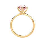 ANNORA - Chatham® Champagne Sapphire 18k Yellow Gold Twist Solitaire Ring Engagement Ring Lily Arkwright