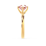 ANNORA - Chatham® Champagne Sapphire 18k Yellow Gold Twist Solitaire Ring Engagement Ring Lily Arkwright