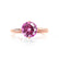 ANNORA - Chatham® Pink Sapphire 18k Rose Gold Twist Solitaire Ring Engagement Ring Lily Arkwright