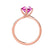ANNORA - Chatham® Pink Sapphire 18k Rose Gold Twist Solitaire Ring Engagement Ring Lily Arkwright