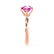 ANNORA - Chatham® Pink Sapphire 18k Rose Gold Twist Solitaire Ring Engagement Ring Lily Arkwright