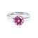 ANNORA - Chatham® Pink Sapphire Platinum 950 Twist Solitaire Ring Engagement Ring Lily Arkwright