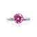 ANNORA - Chatham® Pink Sapphire Platinum 950 Twist Solitaire Ring Engagement Ring Lily Arkwright
