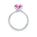 ANNORA - Chatham® Pink Sapphire Platinum 950 Twist Solitaire Ring Engagement Ring Lily Arkwright