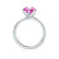 ANNORA - Chatham® Pink Sapphire 18k White Gold Twist Solitaire Ring Engagement Ring Lily Arkwright